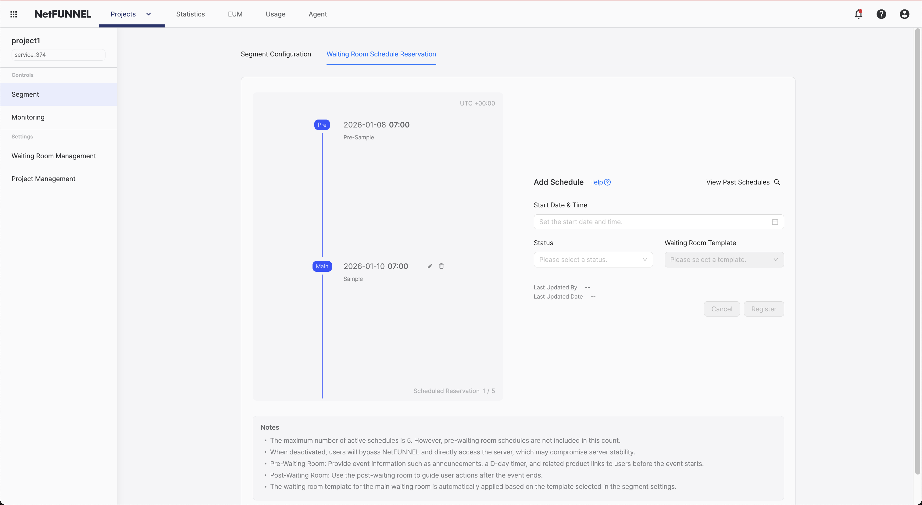 Waiting Room Schedule Reservation