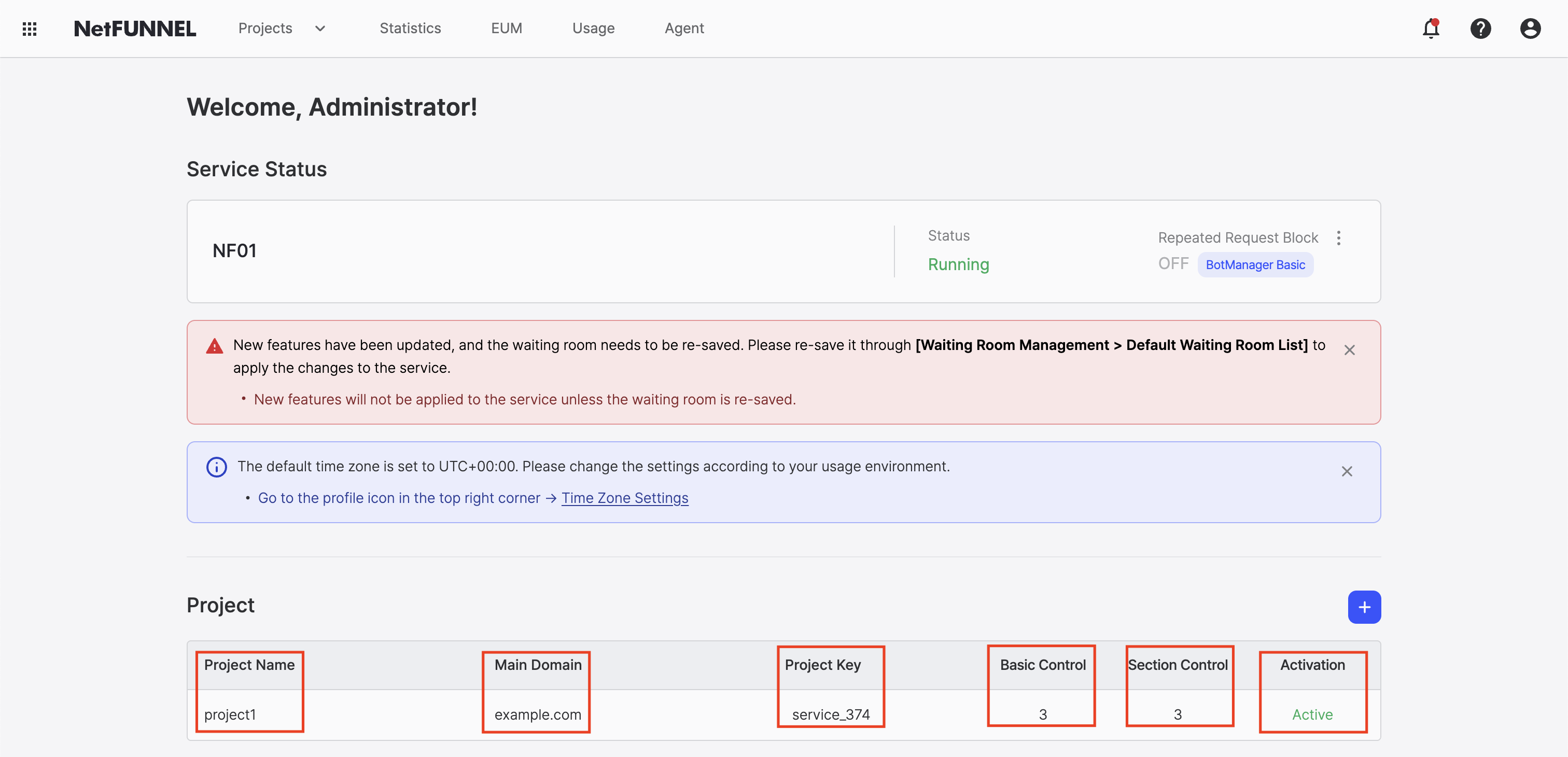 Project List Columns