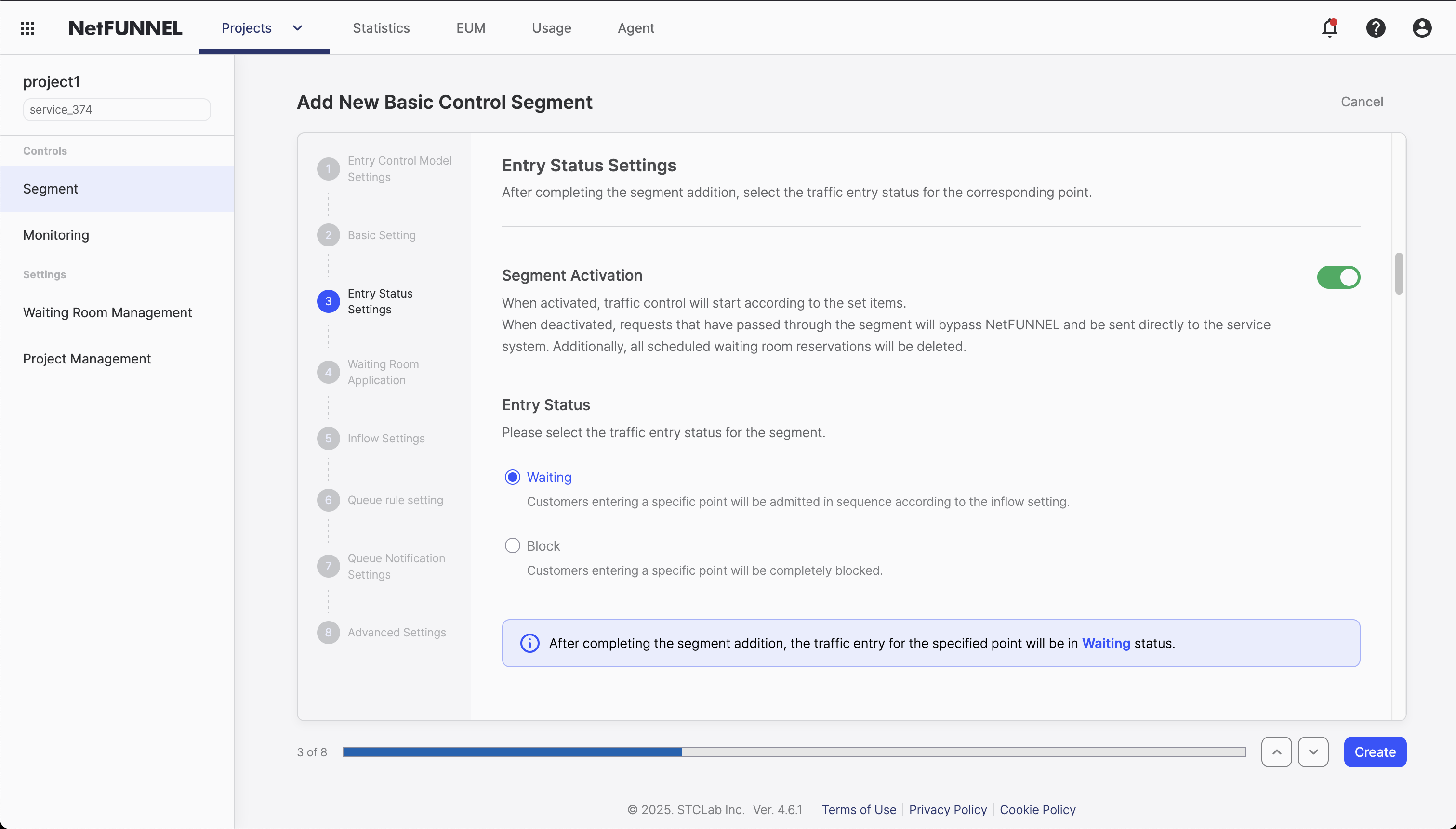 Entry Status Setting Console