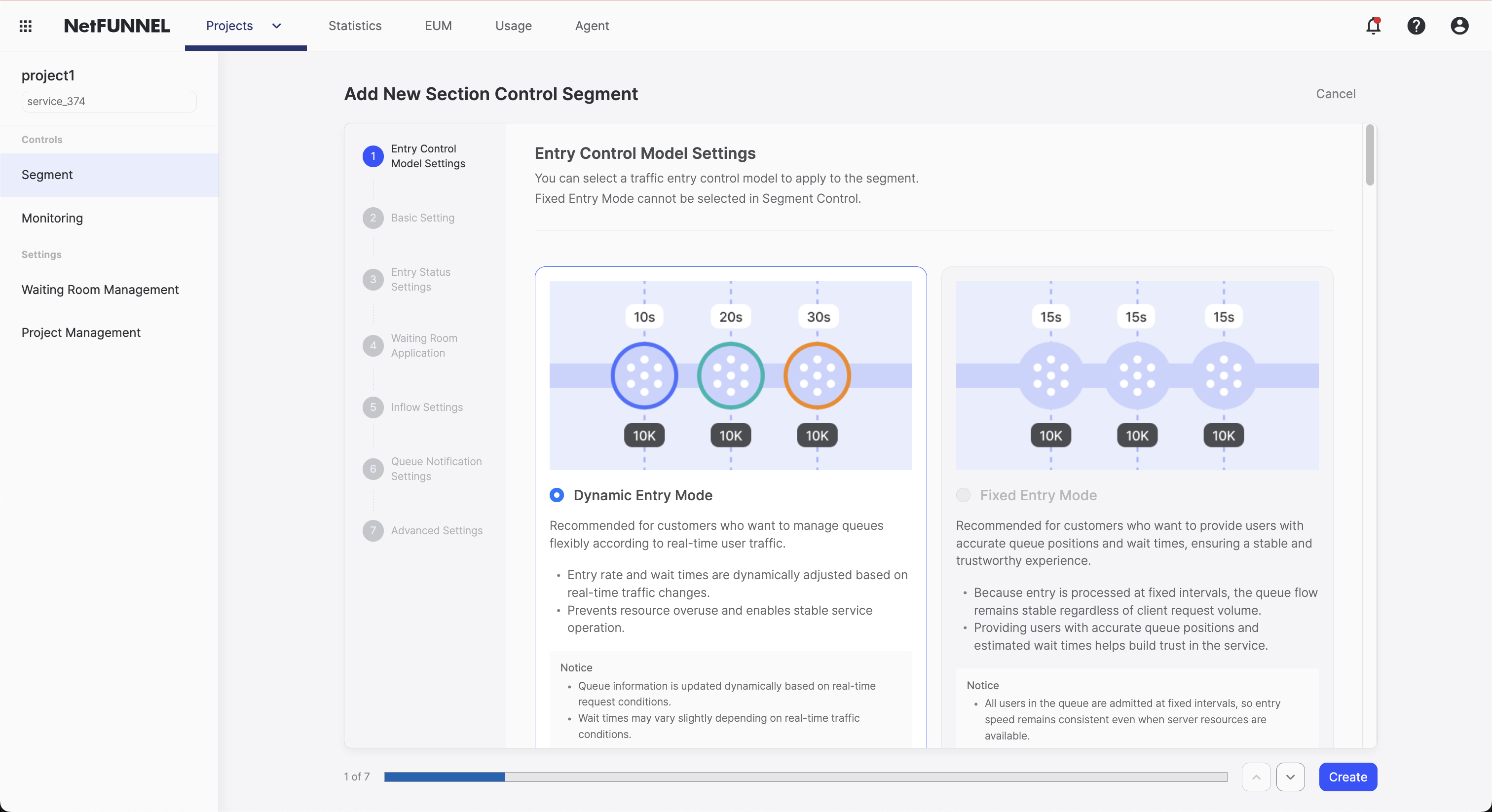 Entry Control Model Settings