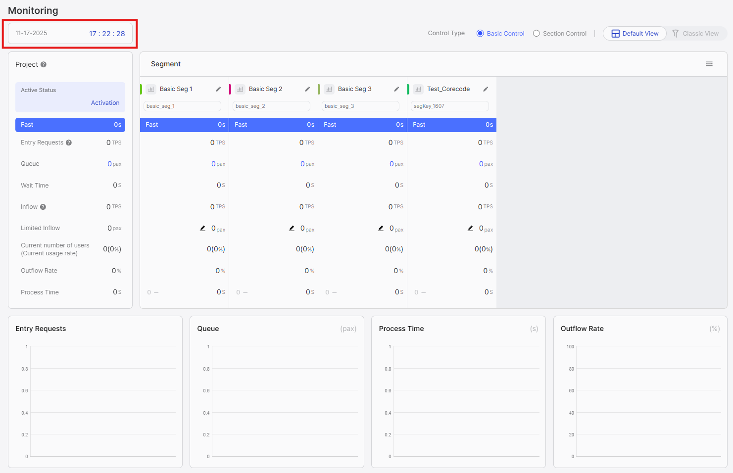 Current time display showing the current time