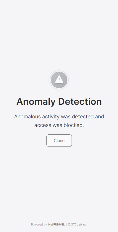 Repeated Request Block Page - Mobile