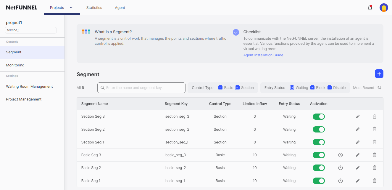 Segment List Overview