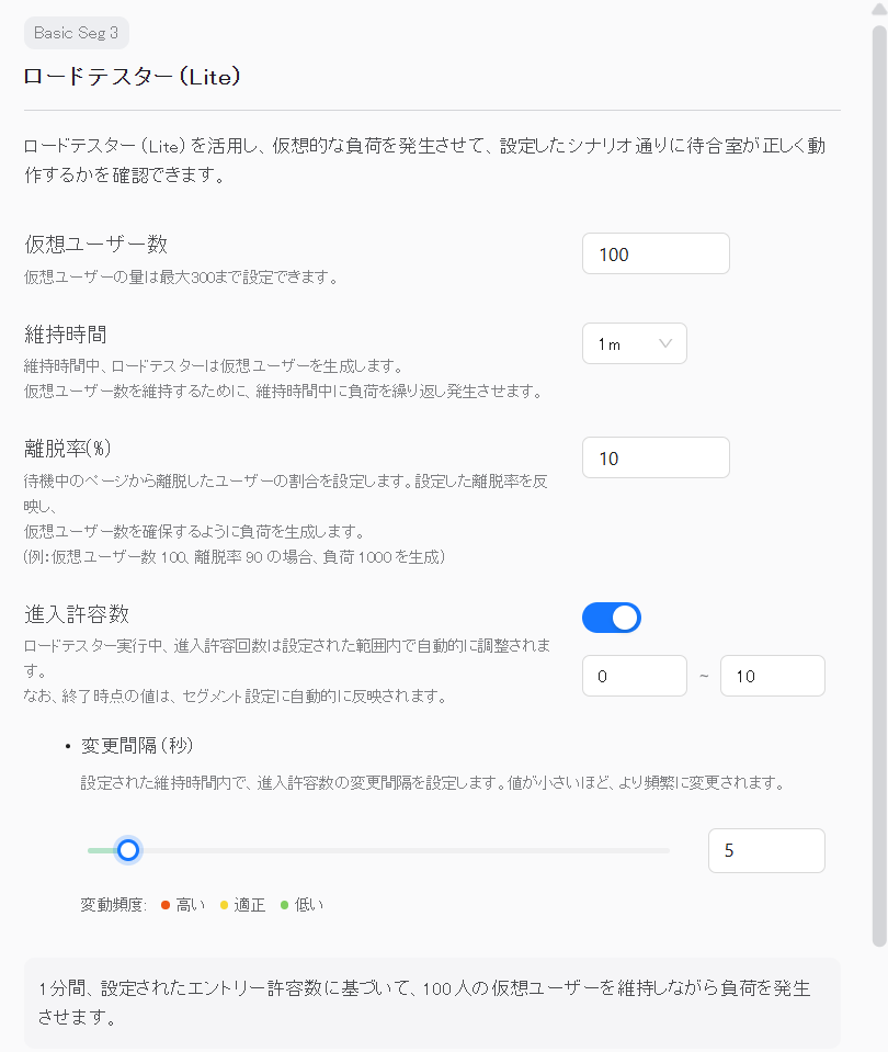 ロードテスター(Lite)有効化