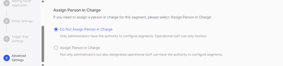 Assign Person in Charge Console