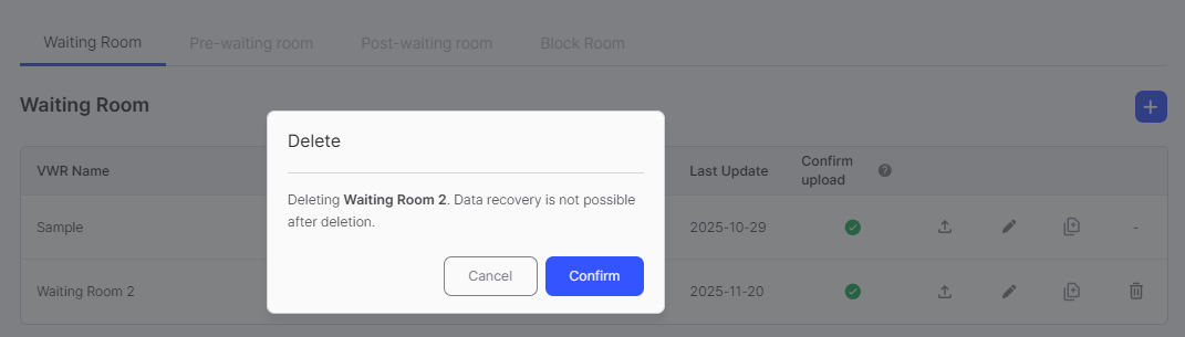 Delete Confirmation Popup