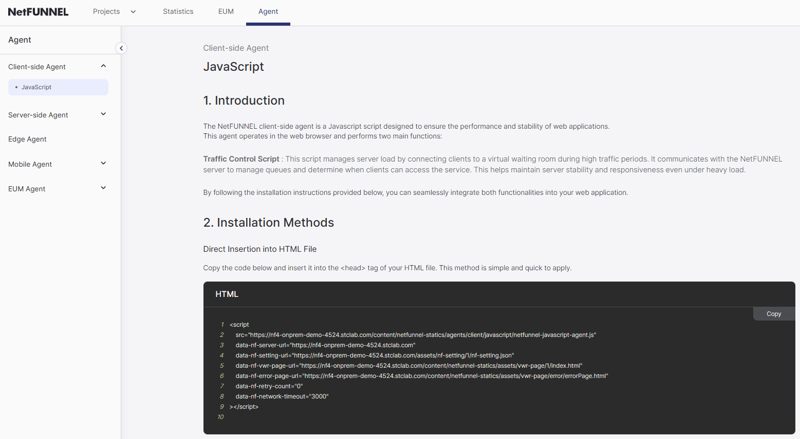 Agent initialization script placement