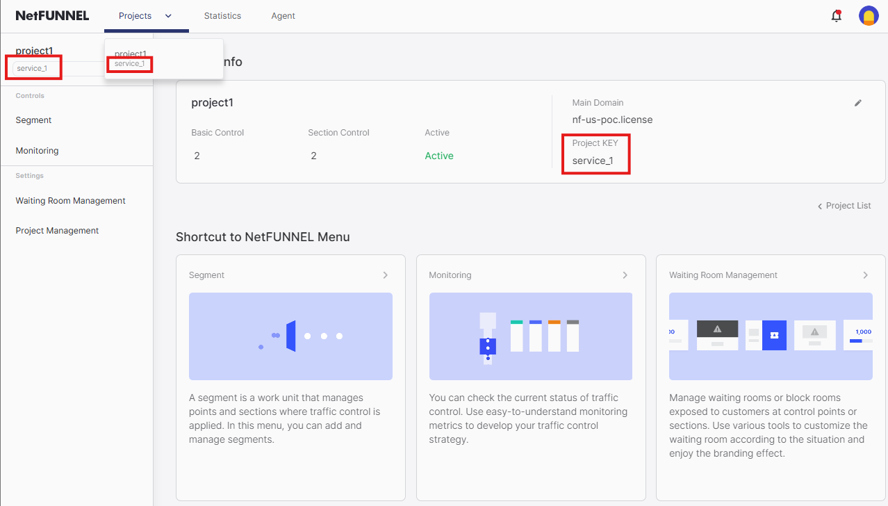 Project Key in Project Detail Page