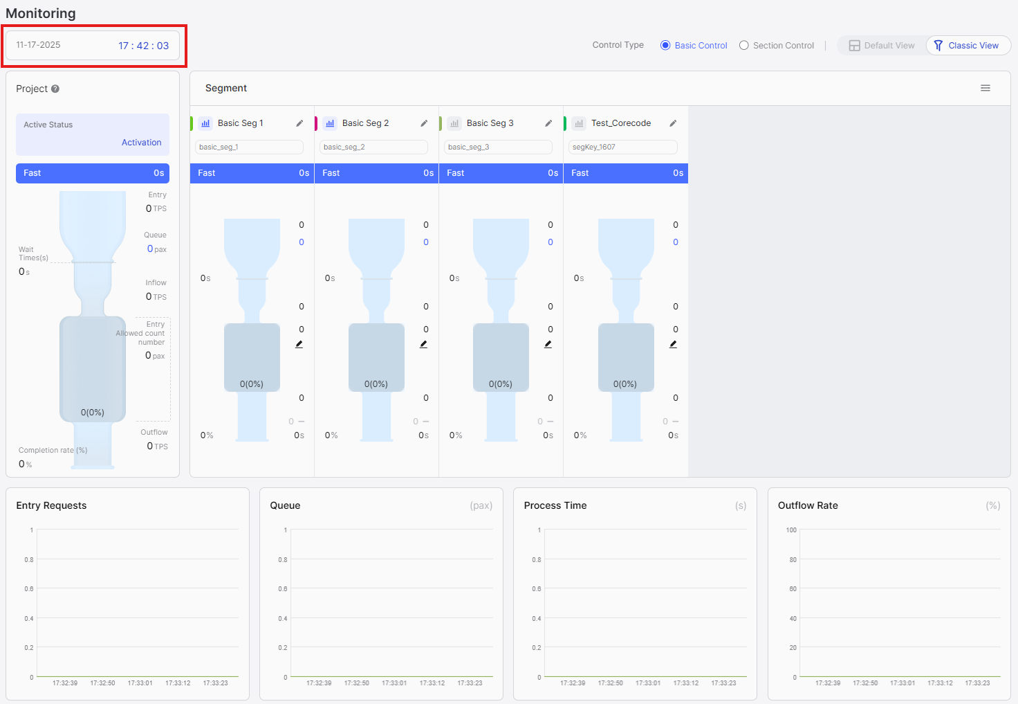 Current time display showing the current time