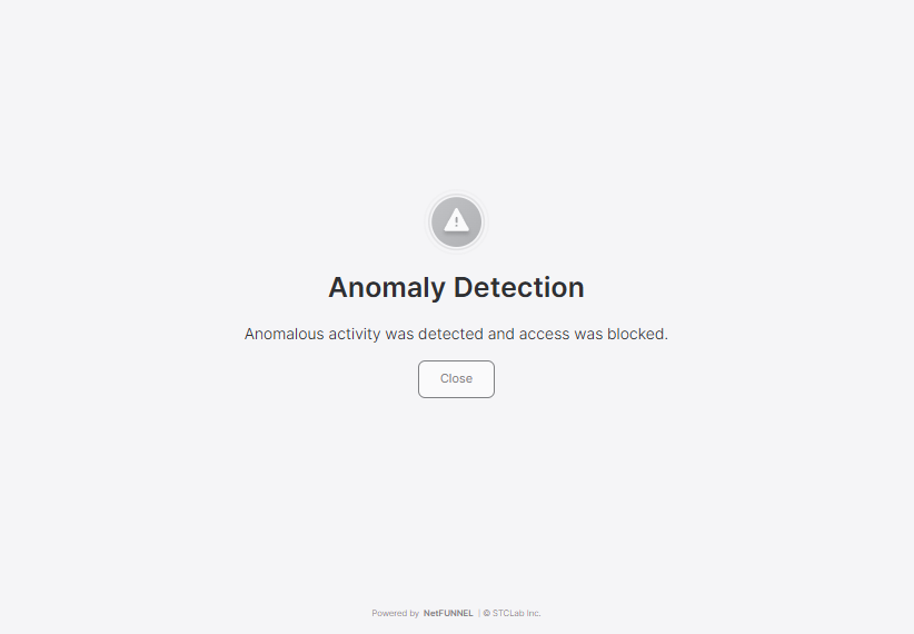 Repeated Request Block Page - Desktop