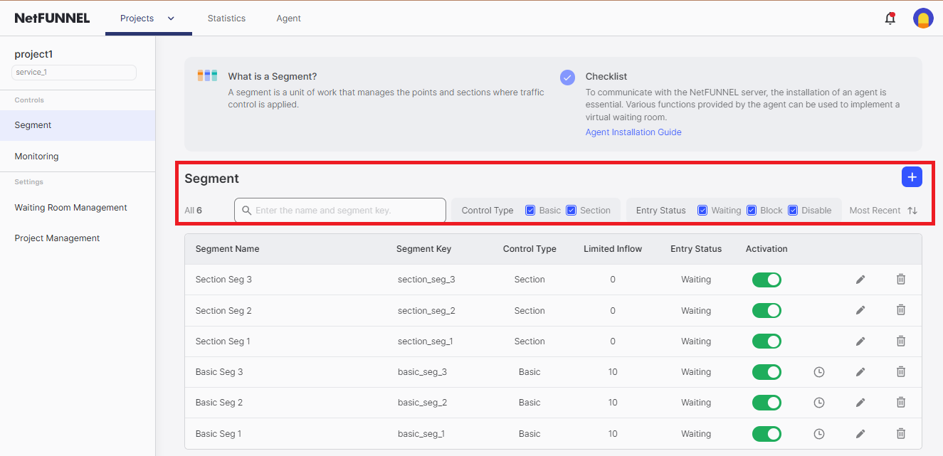 List Control Section